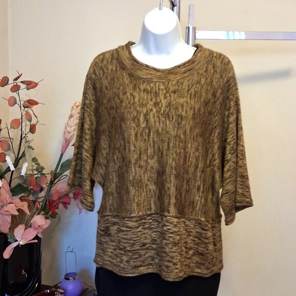 NWT Batwing Sleeves Brown Cardigan Knitwear Lightweight Ladies Sweater - Picture 2 of 6